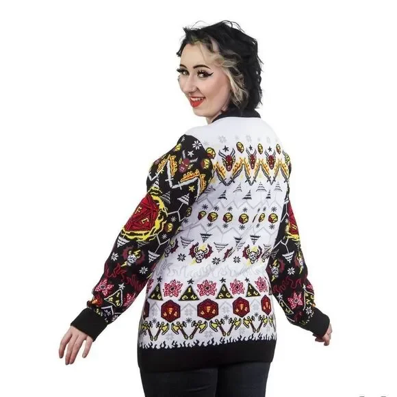 Netflix Stranger Things Hellfire Club Christmas Unisex Sweater, Size Large. - Picture 4 of 15